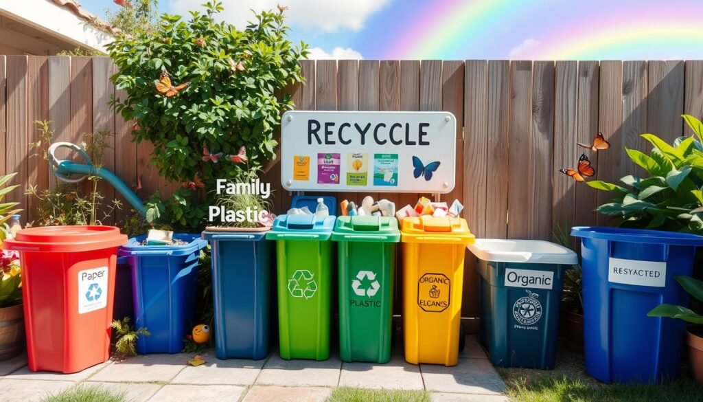 family recycling station