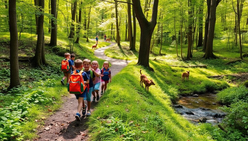 hiking with children